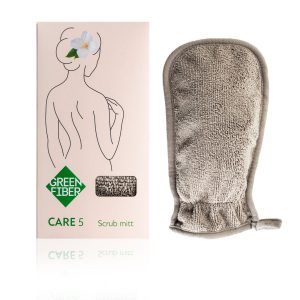 Варежка-скраб для душа CARE 5, серая